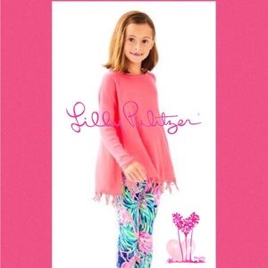 ☃️Lilly Pulitzer girls mini Ramona knit pink sweater size 6/7